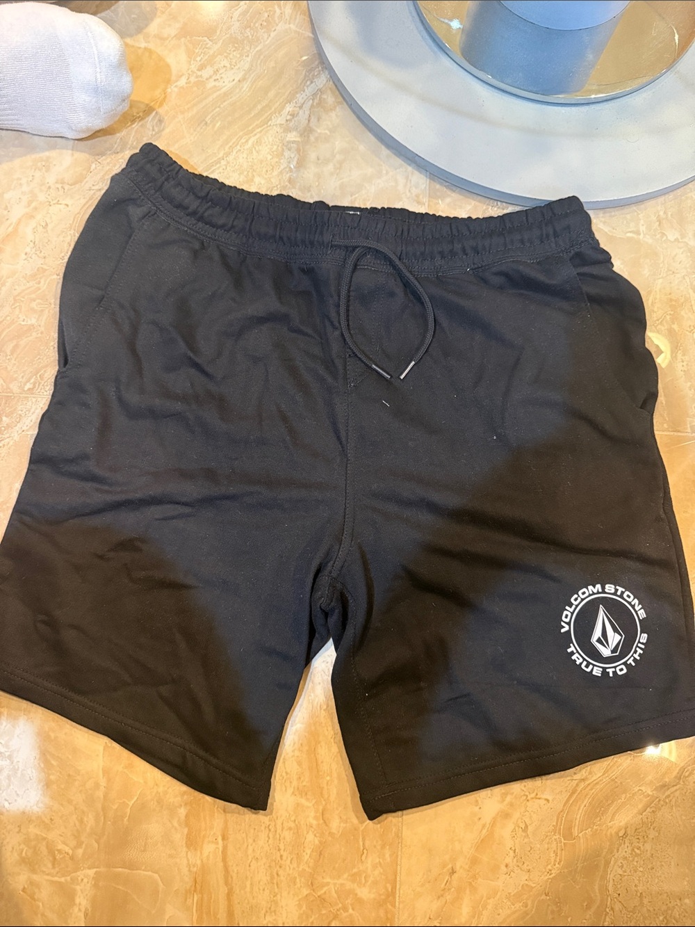 Volcom Black Athletic Logo Shorts